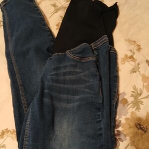 1822 Denim Women's Skinny Jeans - Blue and Black